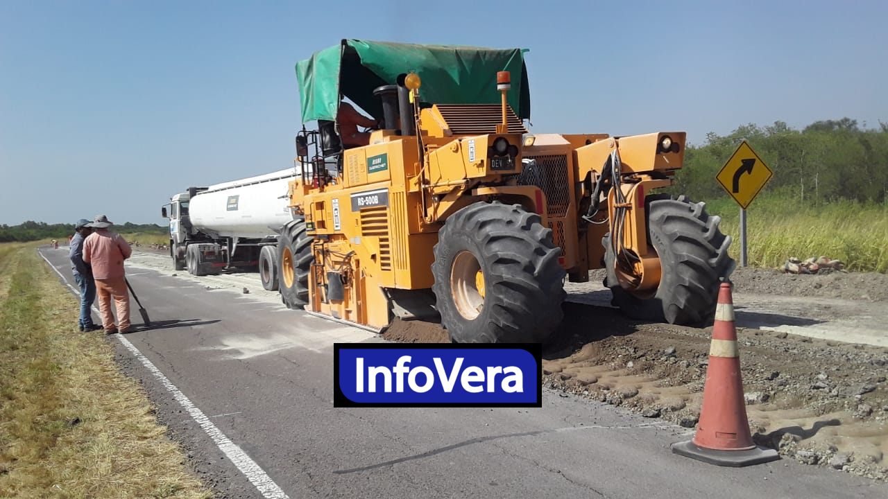 Vialidad Provincial realiza trabajos de bacheo en la Ruta 3 | INFO VERA