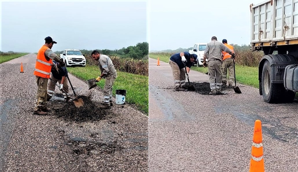 Vialidad realiza trabajos de bacheo en la Ruta 98 | INFO VERA
