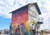 El mural del Gabin, en el Paseo de las Artes, vuelve a cobrar vida