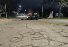 Vera: motociclista resultó herido tras chocar con un auto en la zona céntrica