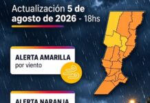 Rige una alerta naranja por tormentas para el norte provincial
