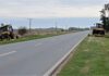 Vialidad Nacional corta el pasto de la Ruta 11 entre San Justo y Gdor. Crespo