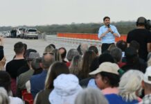 Pullaro inauguró nuevos puentes de hormigón en la Ruta Provincial 98s, entre Moussy y La Sarita
